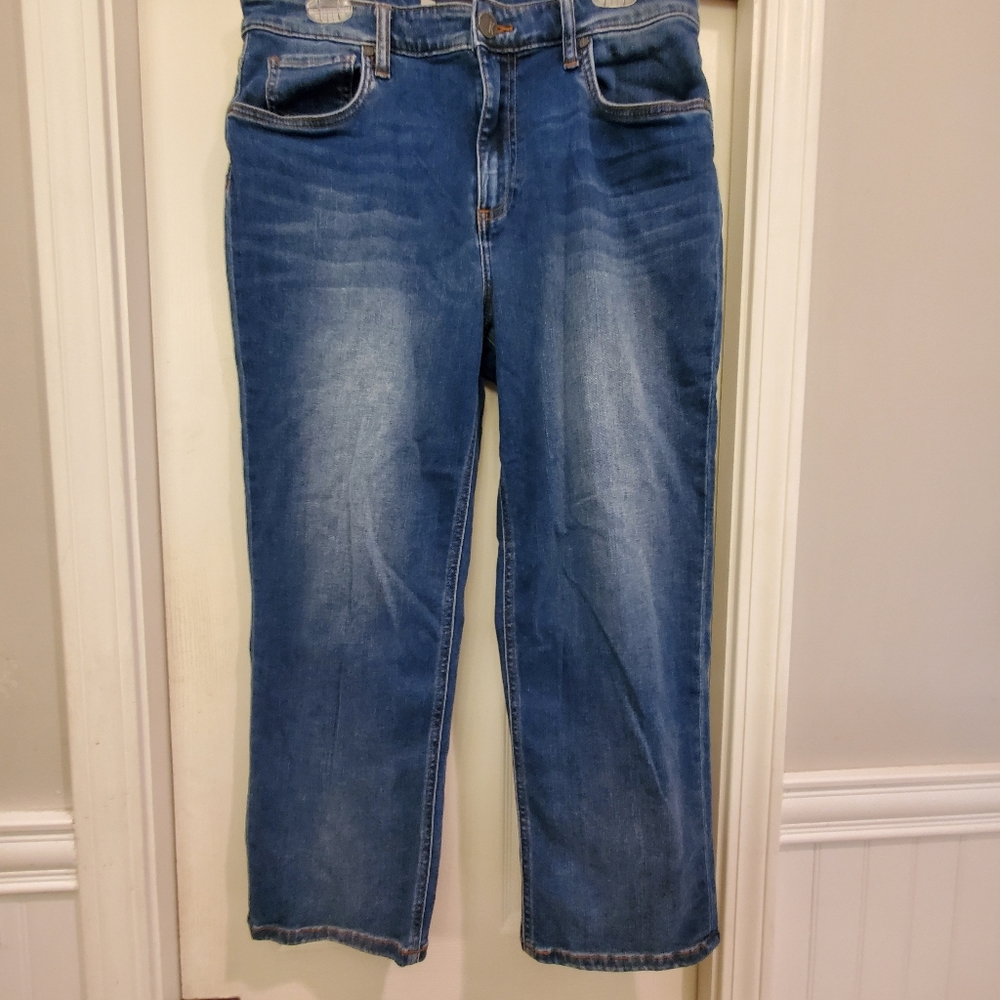 Kut From The Cloth Elizabeth High Rise crop Straight Leg